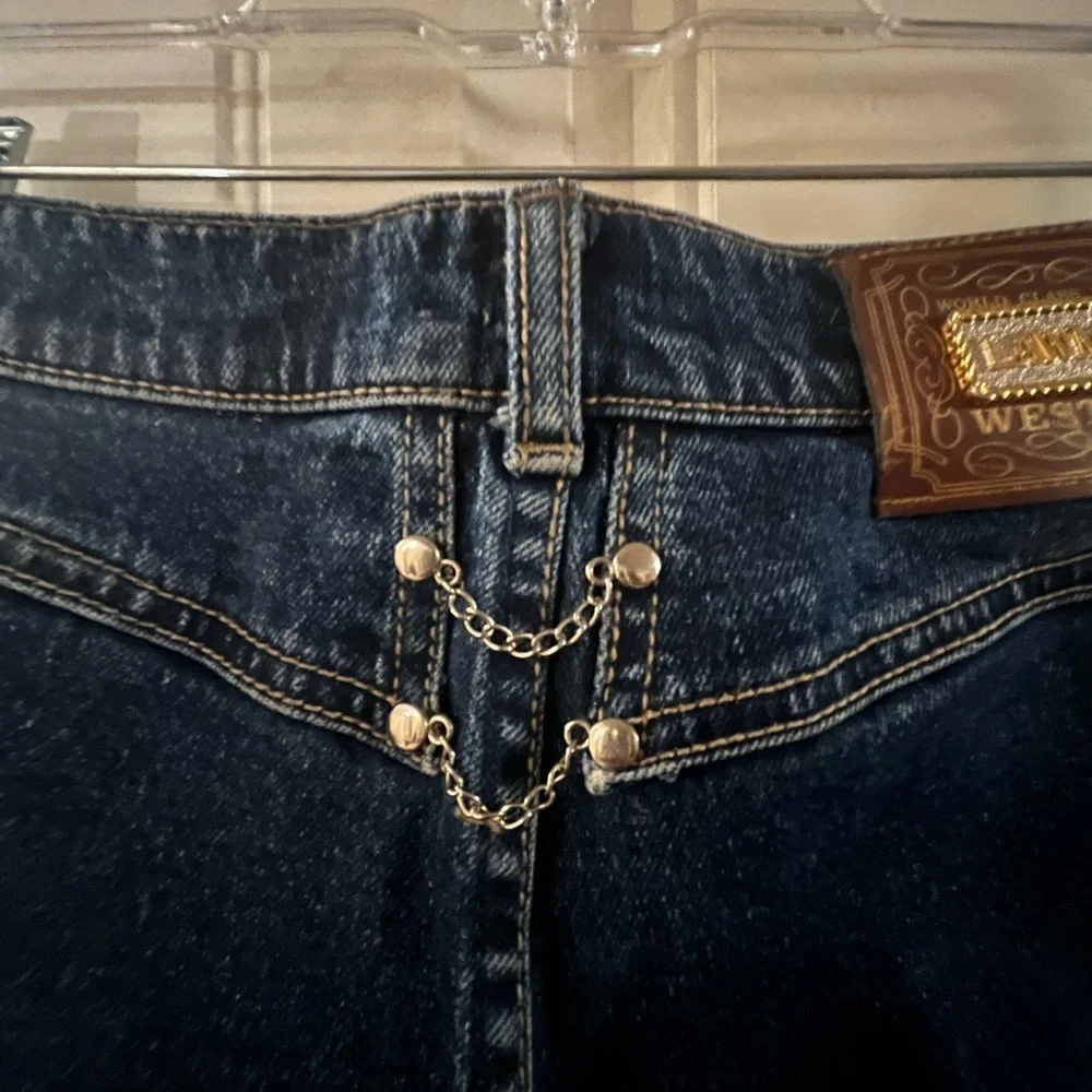 Vintage Lawman  Western Jeans  chain design, size 7